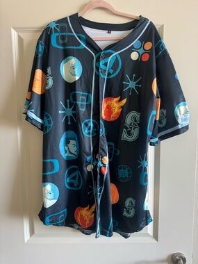 Seattle Mariners fantastic four jersey with Blue & Teal Icons